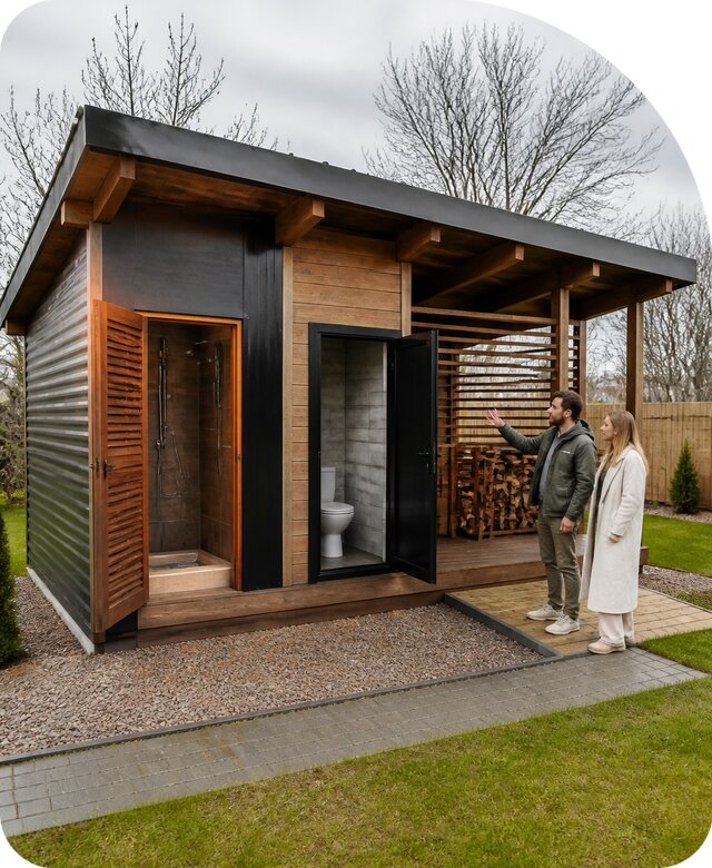 Строительство санблока для дачи в Прохладном от 70415 р. РадиДОМА-Прх